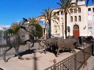 We walked past Alicante's Plaza of the Bulls.  Bullfights still take place in the arena during the summer.